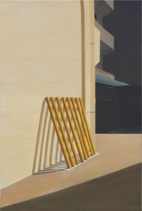 줄 긋기(line up), 194 x 130cm, oil on canvas, 2018