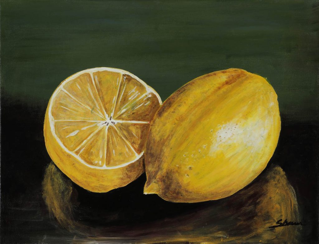 Lemon, Acrylic on canvas, 65 x 49cm, 2017