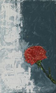 Carnation, Acrylic on canvas, 27 x 45cm, 2017
