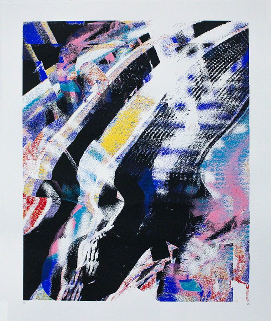 Samantha Blumenfeld, Dither, Screenprint on cotton paper, 57 x 46cm, Edition of 5, 2019